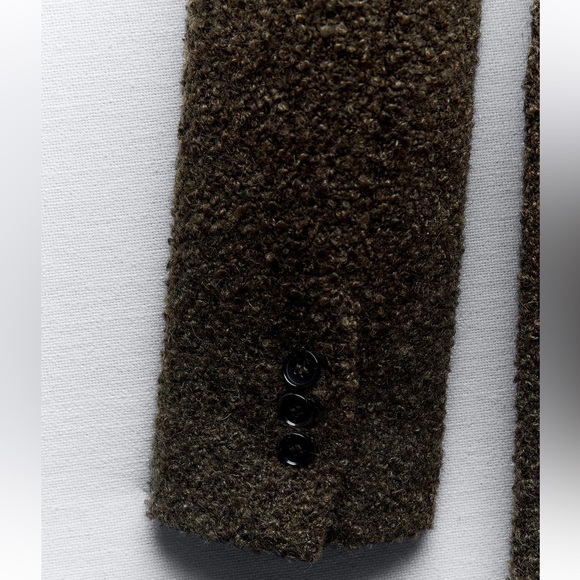 Zara Long boucle Double Breasted Blazer coat - Picture 10 of 12